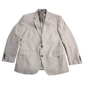 Stafford Blazer Mens 46R Beige Linen Cotton Classic Fit Sport Coat Jacket